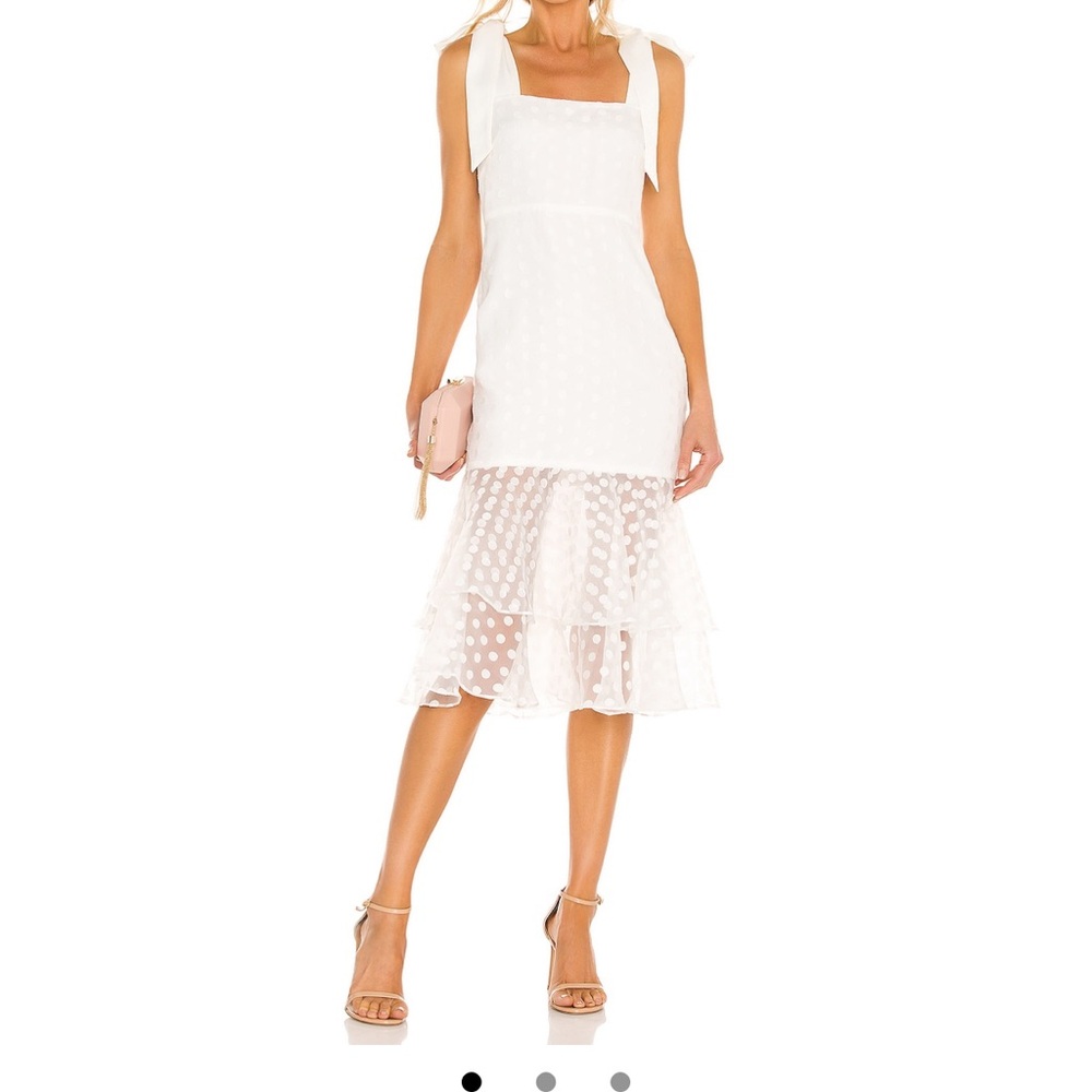 Lovers + Friends White Polka Dot Dress | Wedding, Engagement, Bridal